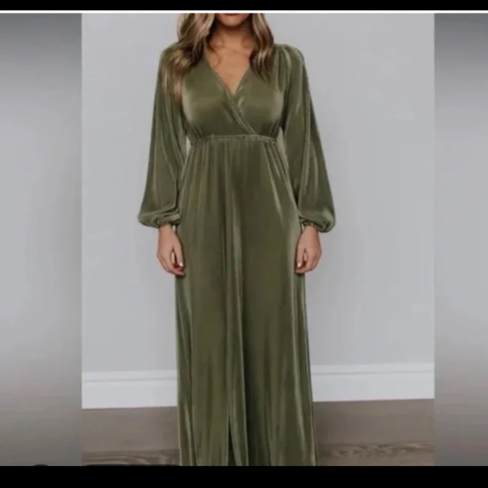 NWT Baltic Born Venus Sage Pleated Maxi Dress Size XXXLarge - Picture 5 of 12